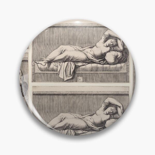 Item preview, Reclining Sleeping Woman Renaissance Engraving designed and sold by artofuniverse.