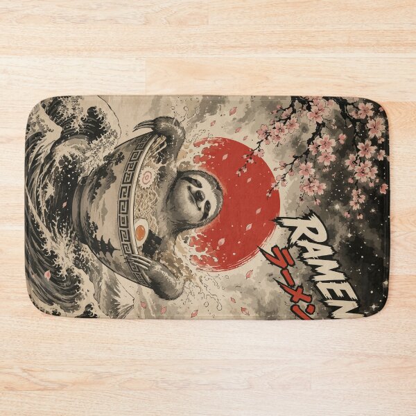 Item preview, Sloth Bath Ramen Sumie Japanese Vintage designed and sold by TomFrontierArt.