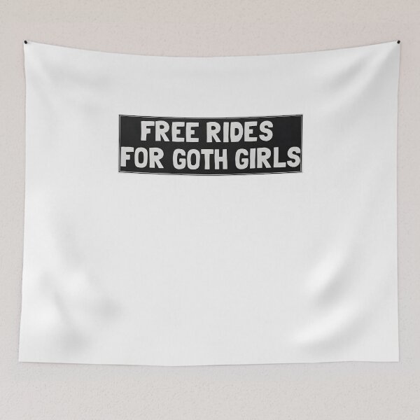 Item preview, Free Rides For Goth Girls - Vintage Sign Aesthetic designed and sold by OH-MY-GOTH.