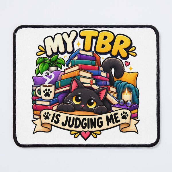 Item preview, My TBR Is Judging Me Funny Black Cat Book Lover Design designed and sold by CreativeLook25.