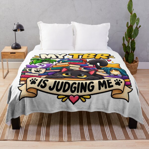 Item preview, My TBR Is Judging Me Funny Black Cat Book Lover Design designed and sold by CreativeLook25.