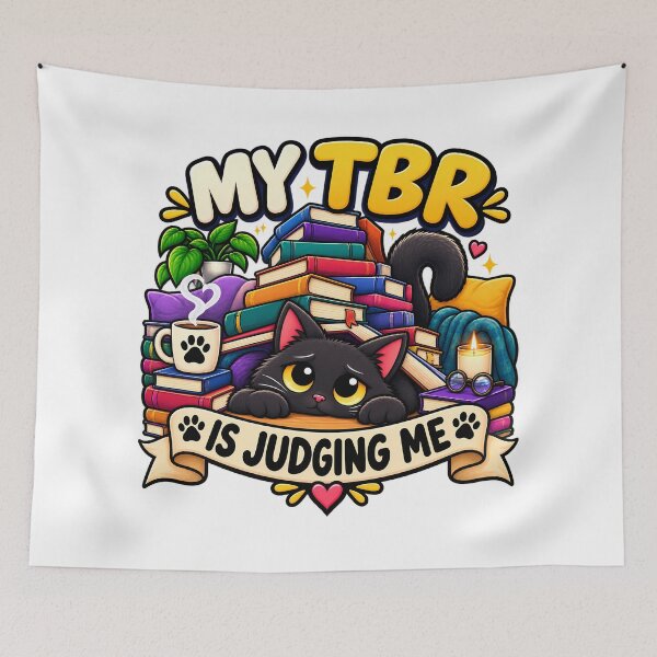 Item preview, My TBR Is Judging Me Funny Black Cat Book Lover Design designed and sold by CreativeLook25.