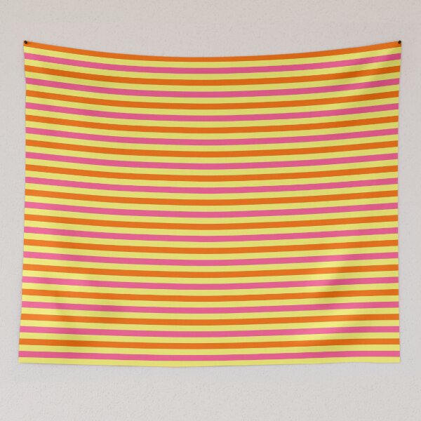 Item preview, Orange And Pink Stripes Design Yellow  designed and sold by PatternTitan.