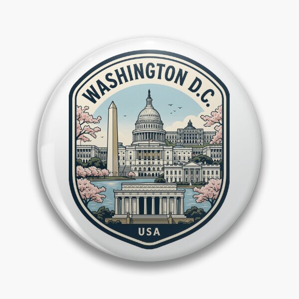 Item preview, Washington DC Cherry Blossom Landmark Badge designed and sold by k3rstman1.