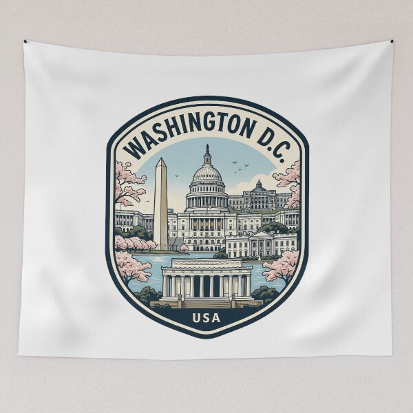 Item preview, Washington DC Cherry Blossom Landmark Badge designed and sold by k3rstman1.