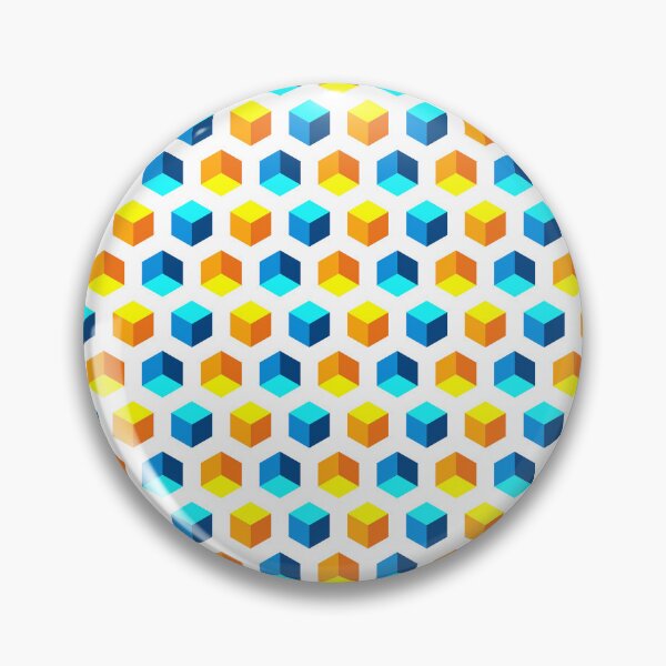Item preview, Illustration with hexagons and cubes designed and sold by RizikCat.