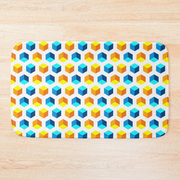 Item preview, Illustration with hexagons and cubes designed and sold by RizikCat.