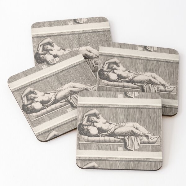 Item preview, Reclining Sleeping Nude Classical Engraving designed and sold by artofuniverse.