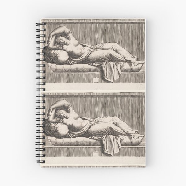 Item preview, Reclining Sleeping Nude Classical Engraving designed and sold by artofuniverse.