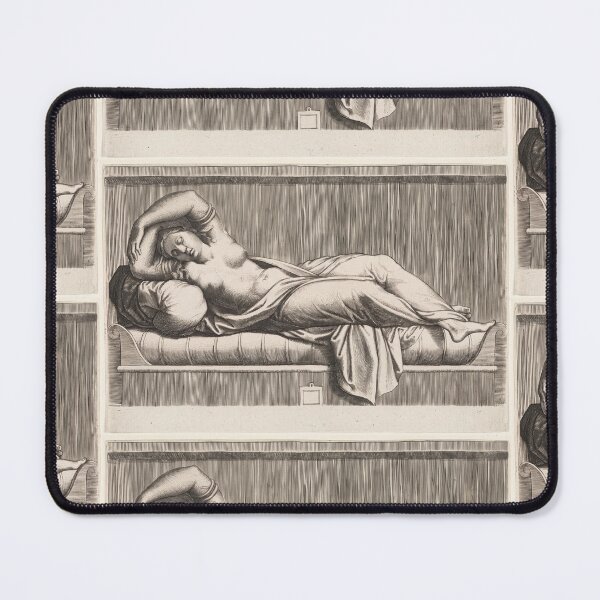 Item preview, Reclining Sleeping Nude Classical Engraving designed and sold by artofuniverse.
