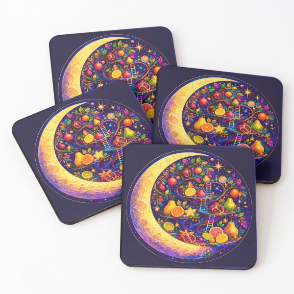 Item preview, Vibrant Crescent Moon Fruit Garden Fantasy designed and sold by suha-art.