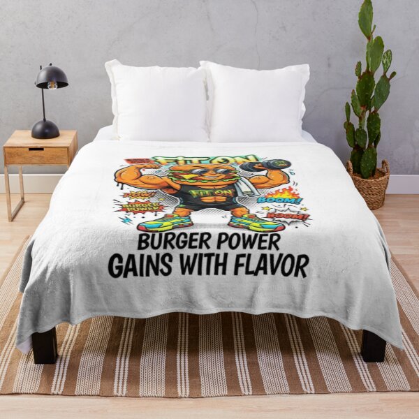 Item preview, FIT ON Burger Fitness Boss – Funny Burger Gym Workout Streetwear T-Shirt designed and sold by Fit On.