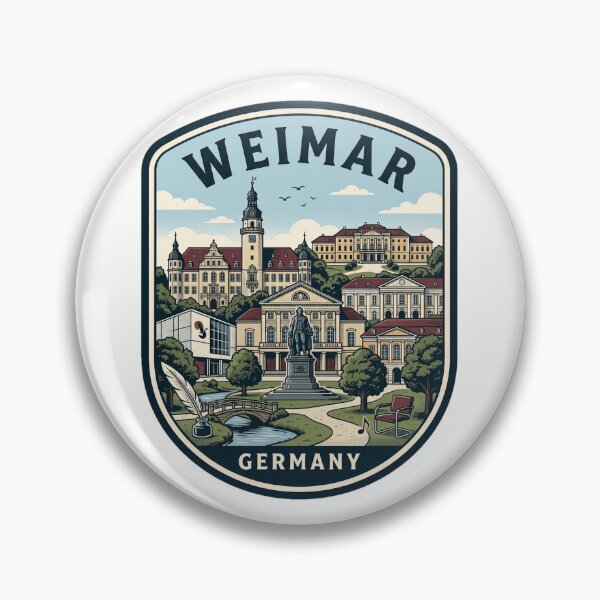 Item preview, Vintage Weimar Germany Travel Badge Landmark Scene designed and sold by k3rstman1.