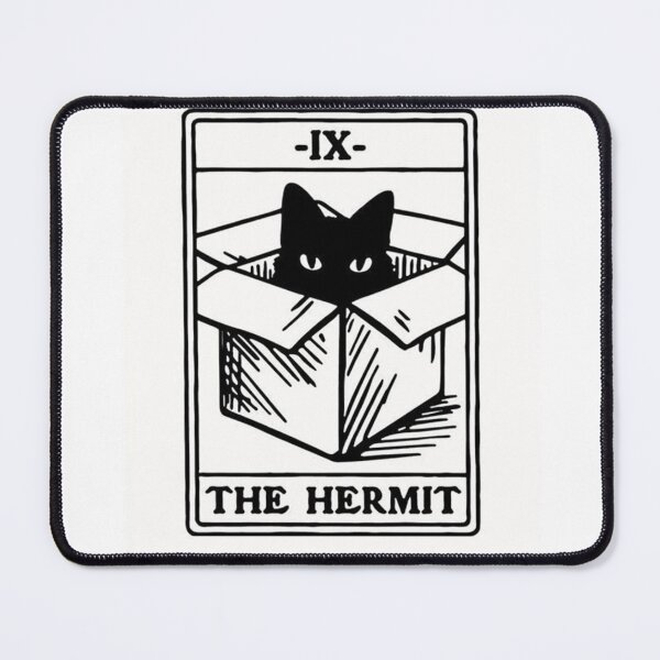 Item preview, The Hermit Tarot Card Black Cat in Box | Funny Cat Lover T-Shirt designed and sold by JossDesign15.