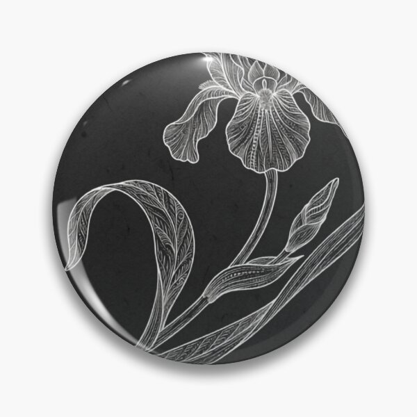 Item preview, White Chalk Iris – Botanical Scratchboard Floral Art Print – Black and White Elegant Decor designed and sold by @SHINTOSARTSTORE.