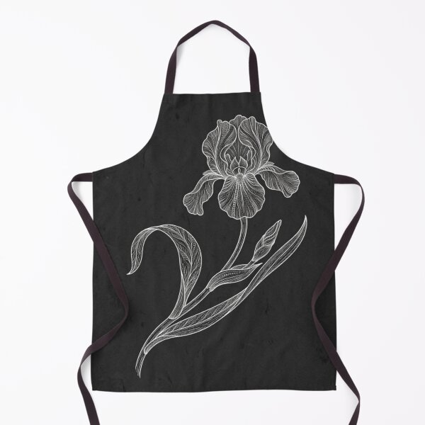 Item preview, White Chalk Iris – Botanical Scratchboard Floral Art Print – Black and White Elegant Decor designed and sold by @SHINTOSARTSTORE.