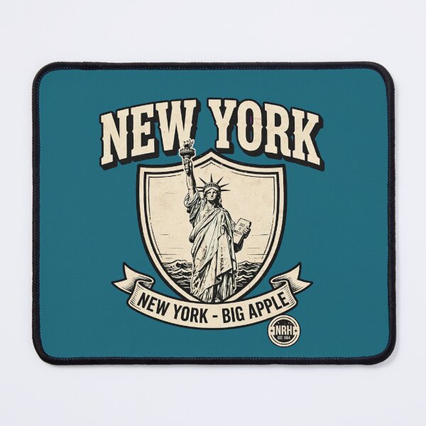 Item preview, New York Big Apple Statue Liberty Vintage Shield designed and sold by Normandy Road Heritage.