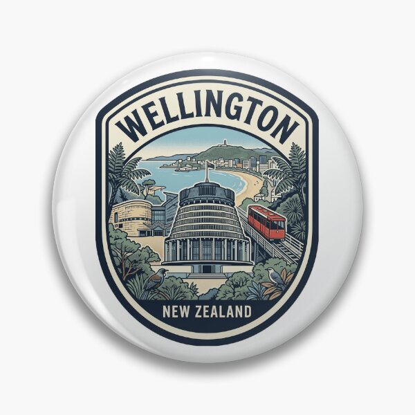 Item preview, Wellington New Zealand Retro Travel Emblem designed and sold by k3rstman1.