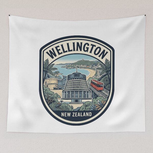 Item preview, Wellington New Zealand Retro Travel Emblem designed and sold by k3rstman1.