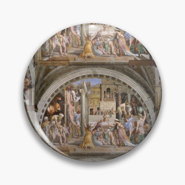 Item preview, The Fire in Borgo Renaissance Fresco designed and sold by artofuniverse.