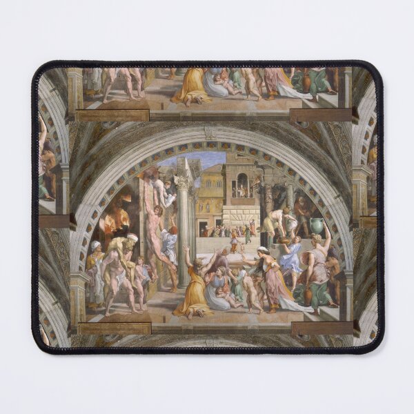 Item preview, The Fire in Borgo Renaissance Fresco designed and sold by artofuniverse.