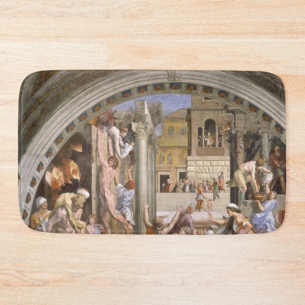 Item preview, The Fire in Borgo Renaissance Fresco designed and sold by artofuniverse.