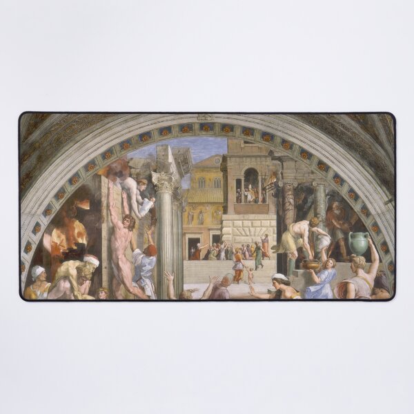 Item preview, The Fire in Borgo Renaissance Fresco designed and sold by artofuniverse.
