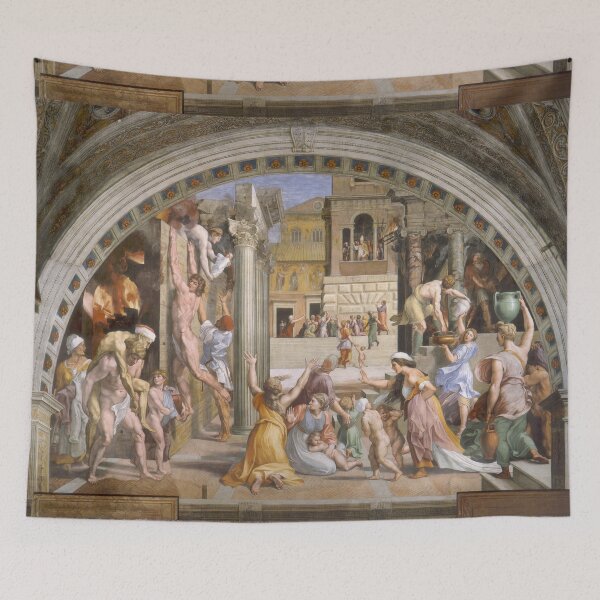 Item preview, The Fire in Borgo Renaissance Fresco designed and sold by artofuniverse.