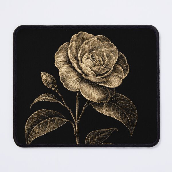 Item preview, Gold Engraving Rose – Luxury Black and Gold Botanical Art Print – Elegant Floral Wall Decor designed and sold by @SHINTOSARTSTORE.
