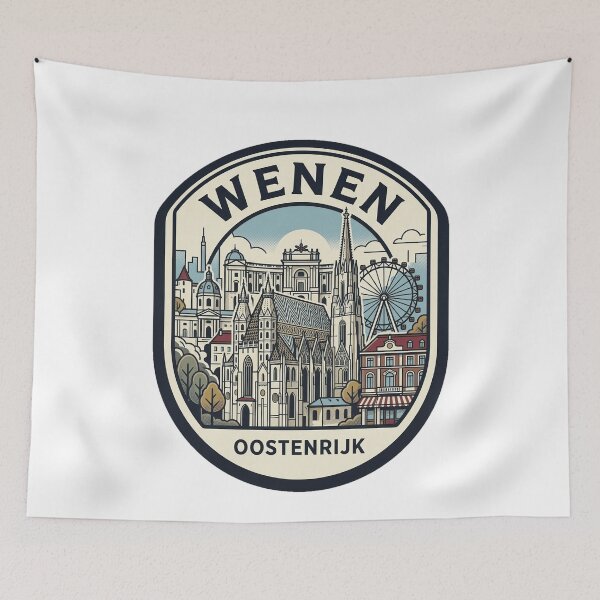 Item preview, Wenen Oostenrijk Vienna Austria Retro Travel Badge designed and sold by k3rstman1.