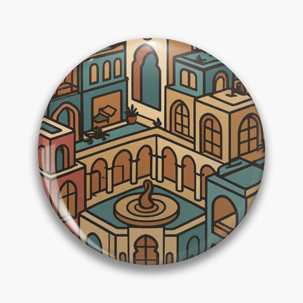 Item preview, Isometric Moroccan Village Architecture Illustration designed and sold by suha-art.
