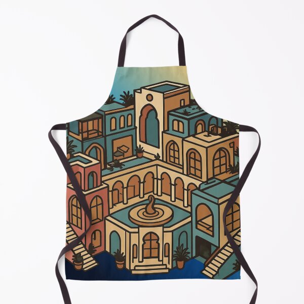 Item preview, Isometric Moroccan Village Architecture Illustration designed and sold by Suha Design Studio.