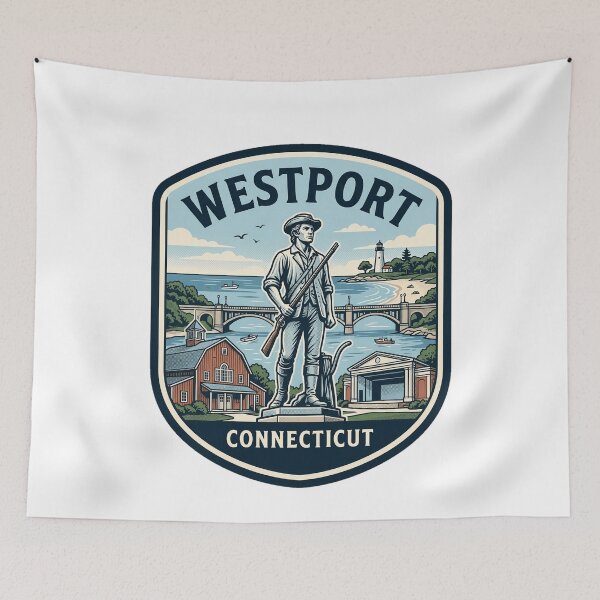 Item preview, Westport Connecticut Vintage Minute Man Souvenir designed and sold by k3rstman1.