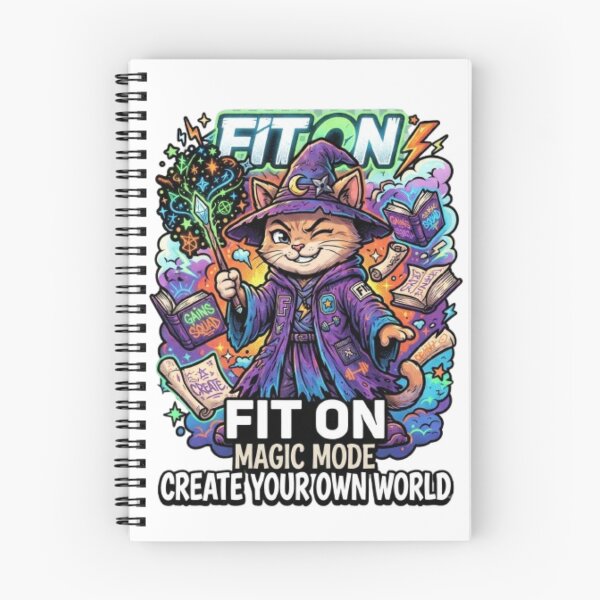 Item preview, FIT ON Magic Wizard Cat – Funny Fantasy Cat Magic Streetwear T-Shirt designed and sold by Fit On.