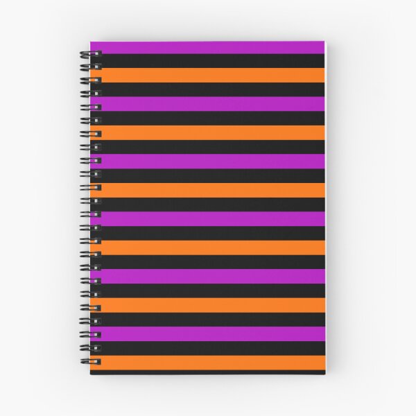 Item preview, Orange And Purple Stripes Design Black designed and sold by PatternTitan.