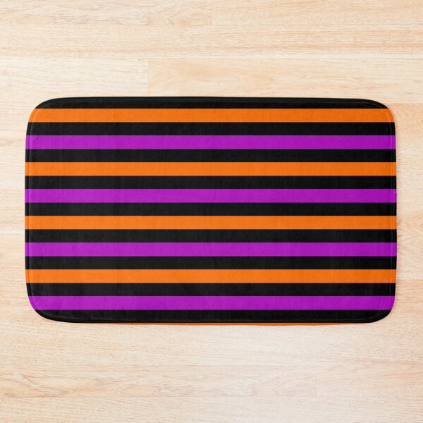 Item preview, Orange And Purple Stripes Design Black  designed and sold by PatternTitan.