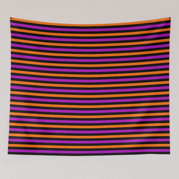 Item preview, Orange And Purple Stripes Design Black designed and sold by PatternTitan.