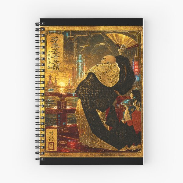 Item preview, Cyberpunk Monk – Futuristic Japanese Ukiyo-e Gold designed and sold by RhymeArc.