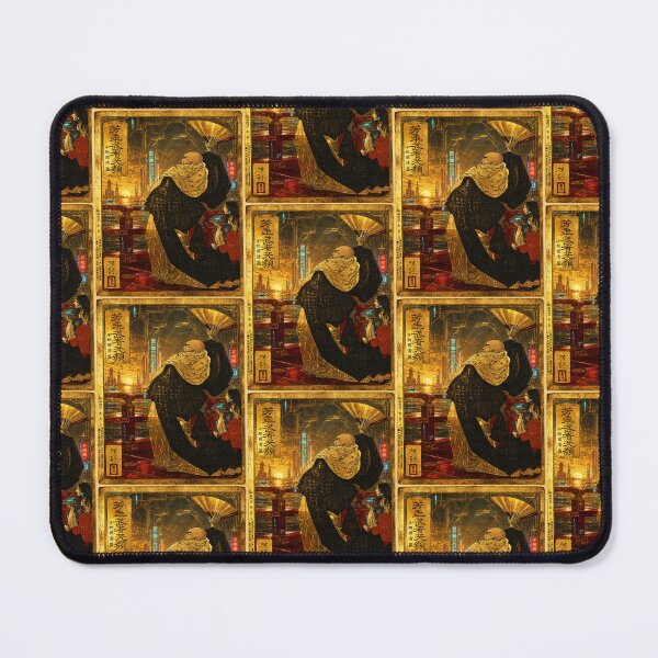 Item preview, Cyberpunk Monk – Futuristic Japanese Ukiyo-e Gold designed and sold by RhymeArc.
