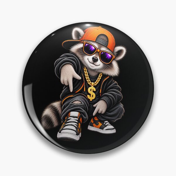Item preview, Funny Hip Hop Raccoon Rapper designed and sold by GryThunes.