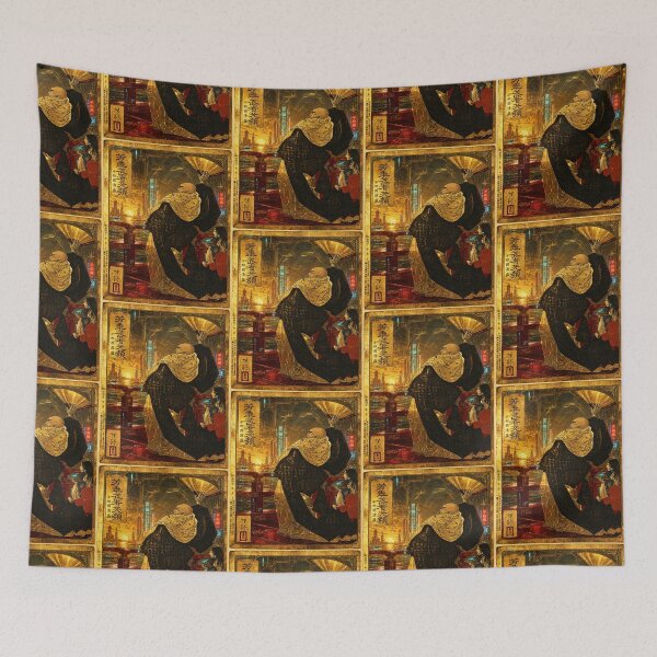 Item preview, Cyberpunk Monk – Futuristic Japanese Ukiyo-e Gold designed and sold by RhymeArc.