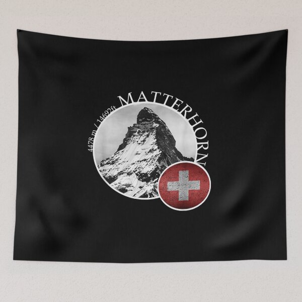 Item preview, Zermatt Matterhorn Mountain Switzerland Flag designed and sold by goombi-creative.