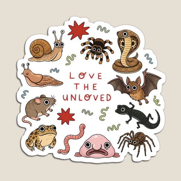 Item preview, Love The Unloved Retro Insect Snake Bat Frog Snail Funny Animal Cute Goth Animal 2 designed and sold by modoodles357.