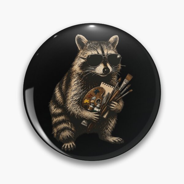 Item preview, Cool Raccoon Artist Painter Brush Palette Art Lover designed and sold by haitrieuic96.