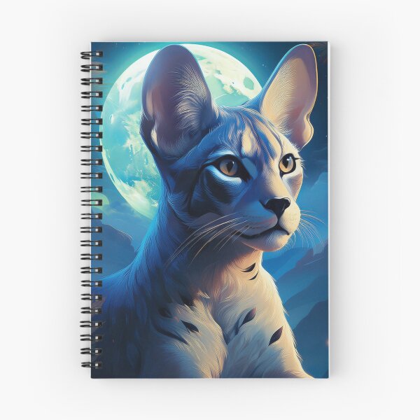Item preview, Serval Cat Digital Art Moon designed and sold by Good-moods.