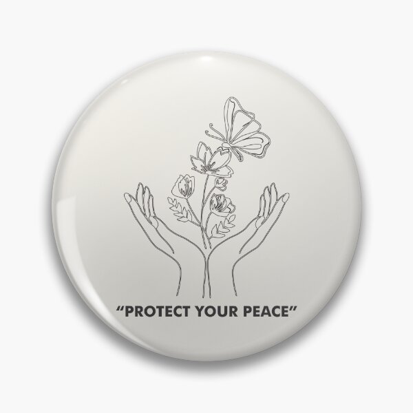 Item preview, Protect Your Peace Floral Line Art Self Care Mental Health designed and sold by Joshbrowny.