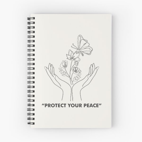 Item preview, Protect Your Peace Floral Line Art Self Care Mental Health designed and sold by Joshbrowny.