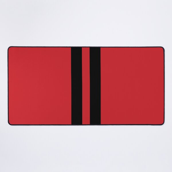 Item preview, Dual Racing Stripes - Large Gap (Black on Fire Engine Red) designed and sold by Racing Stripes Only.