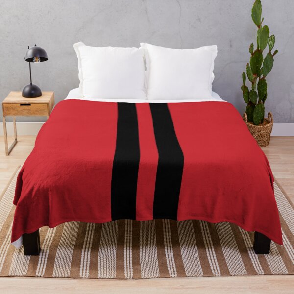 Item preview, Dual Racing Stripes - Large Gap (Black on Fire Engine Red) designed and sold by Racing Stripes Only.