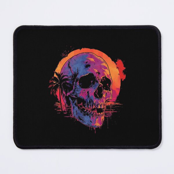Item preview, Tropical Skull Synthwave Retro Sunset Palm Tree Beach Gothic designed and sold by haitrieuic96.